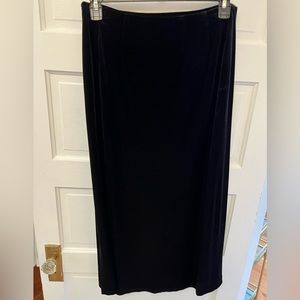 Black velvet skirt
